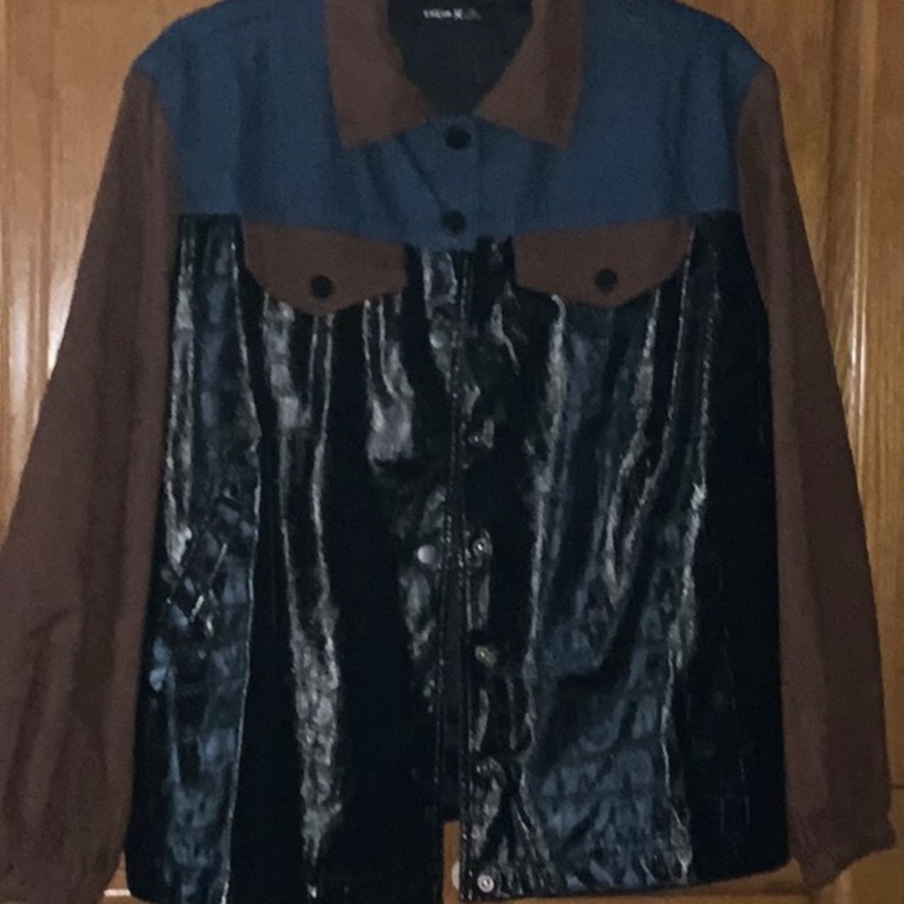 🌟Add-on🌟Black Patent /Jean Jacket